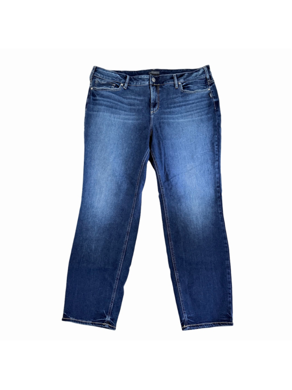 Silver Jeans Co. Suki Straight Blue Denim Women's Plus Size 20W Y2K 90's Casual